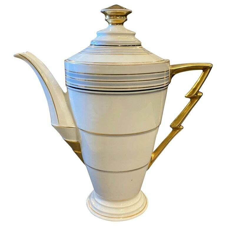 1930s Art Deco Porcelain German Coffee Pot