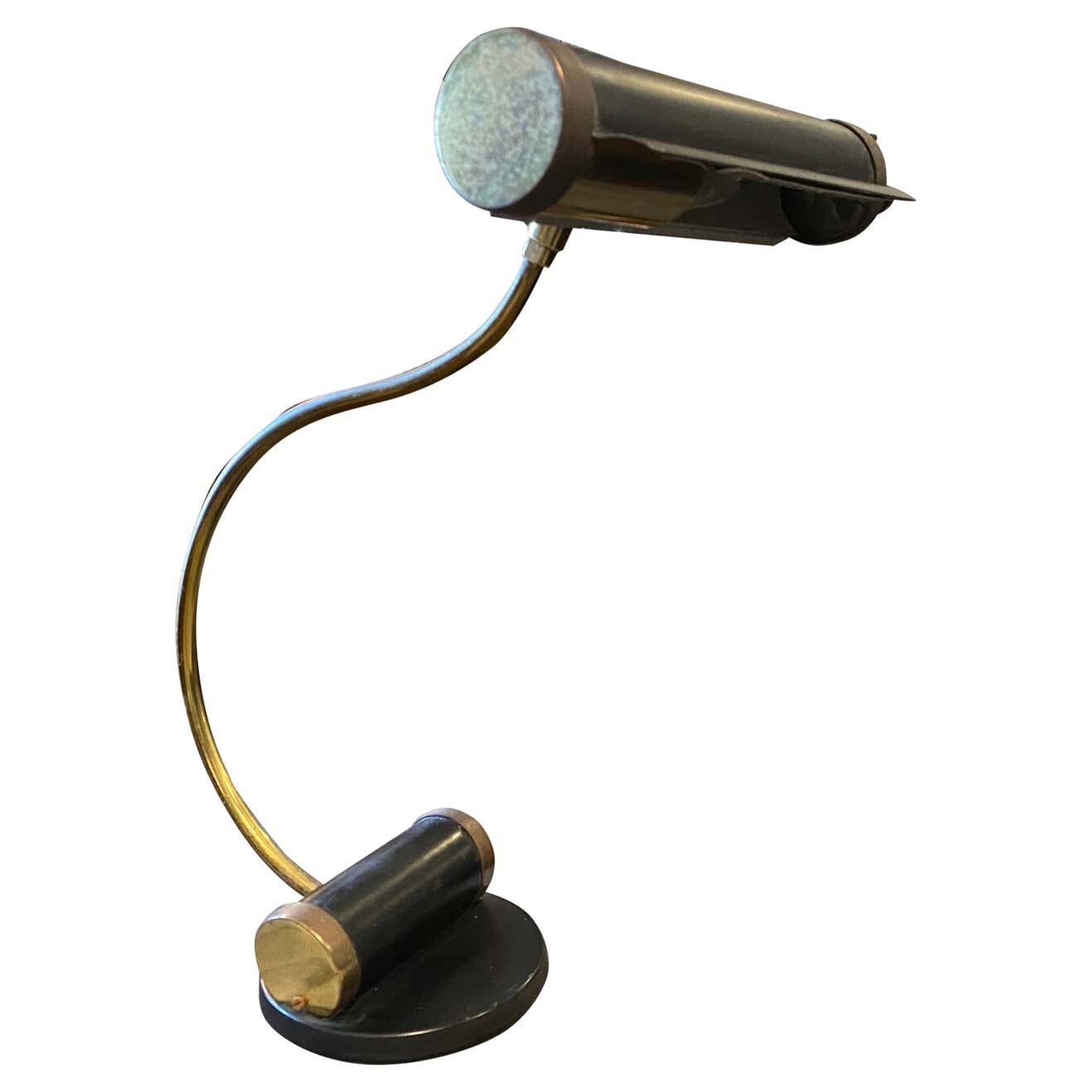 1960s Arredoluce Style Mid-Century Modern Brass Italian Desk Lamp