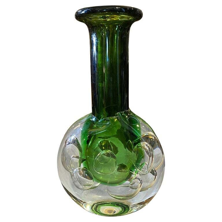 1950s Mid-Century Modern Sommerso Glass Czech Vase