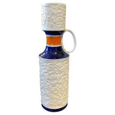 1970s Modernist Porcelain Geman Bottle Vase by K.P.M.