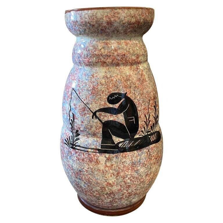1930s Art Deco Ceramic Italian Vase by Bitossi