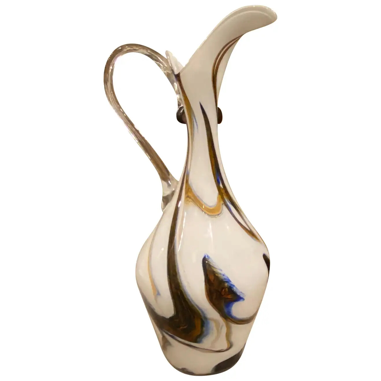 1970s Carlo Moretti Style Mid-Century Modern Murano Glass Jug