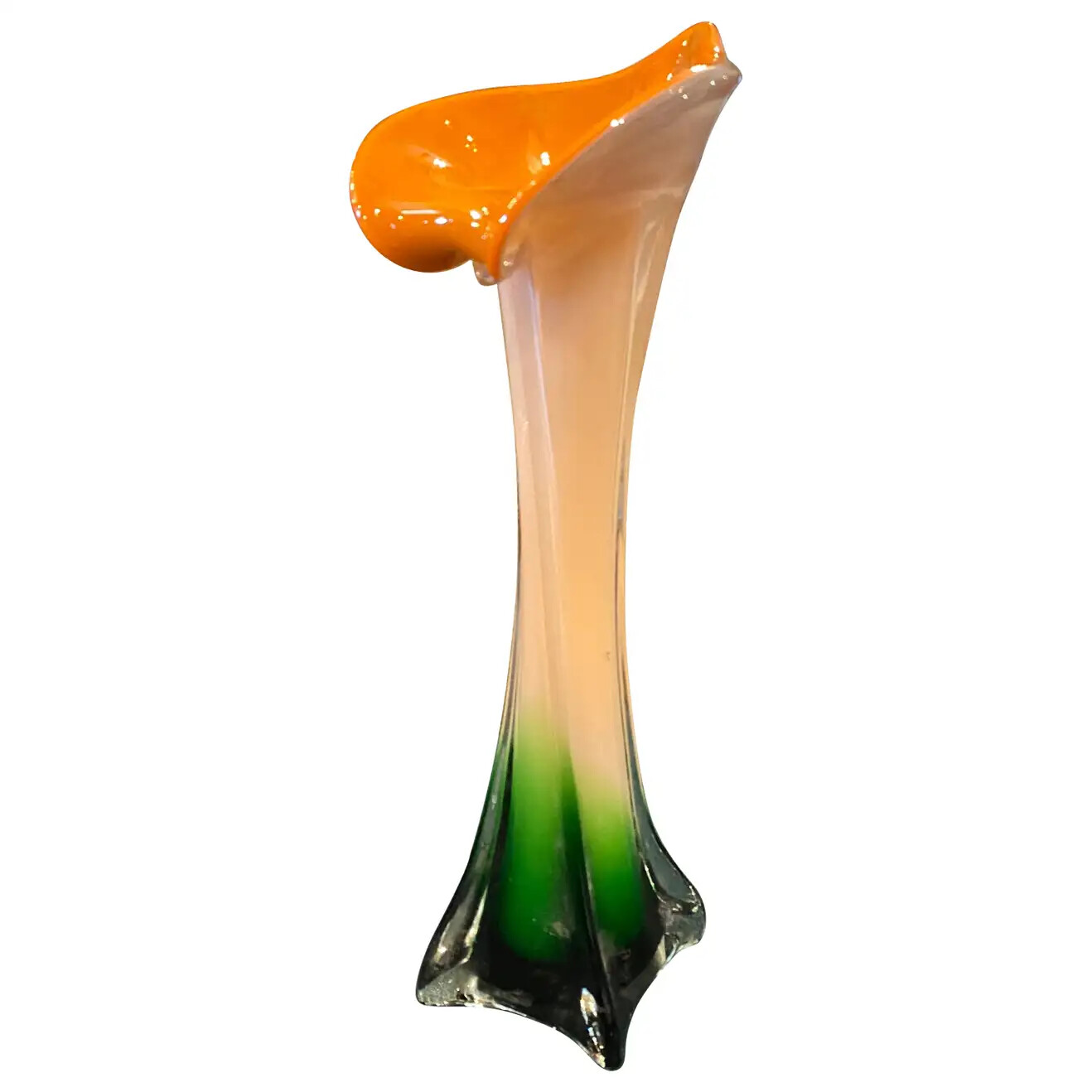 1970s Mid-Century Modern Murano Glass Italian Colorful Vase