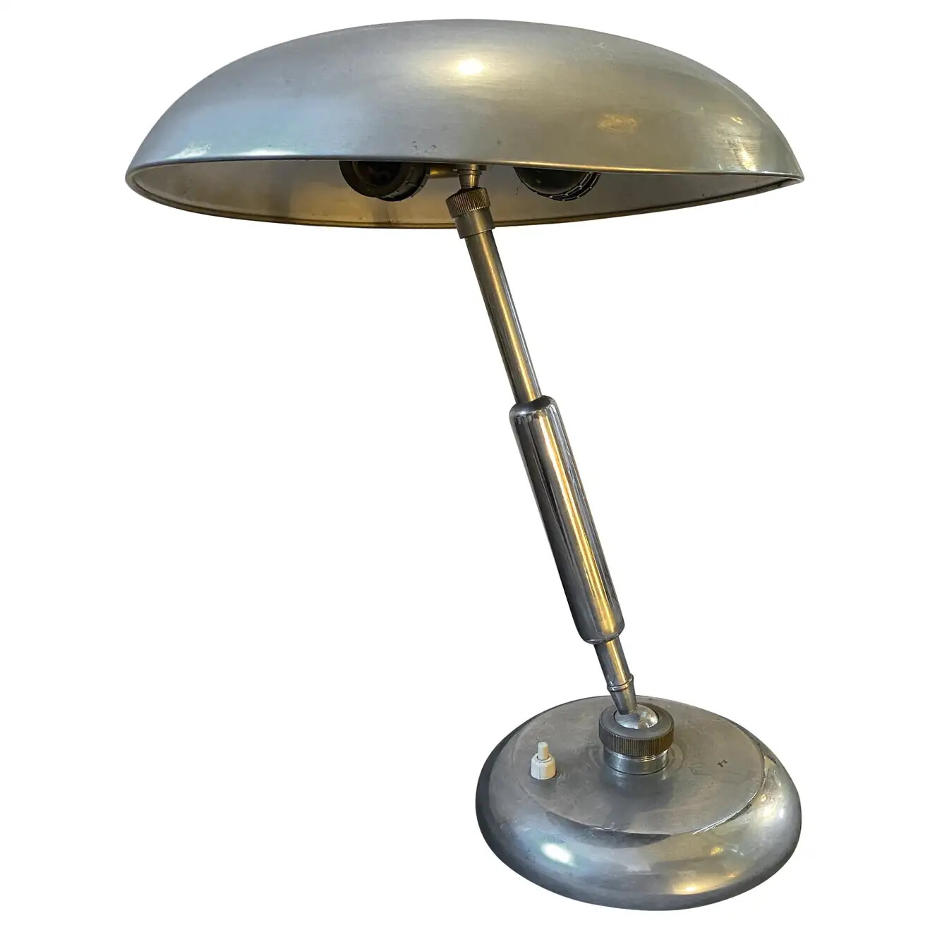1950s Angelo Lelii Style Mid-Century Modern Metal Italian Adjustable Table Lamp