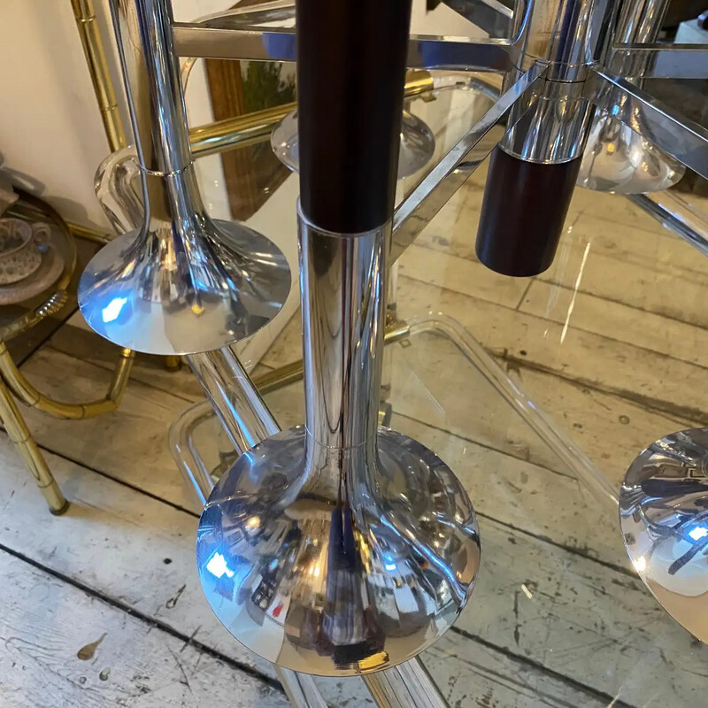 1970s Reggiani Style Space Age Italian Chandelier