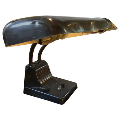1960s Industrial Italian Metal Desk Lamp