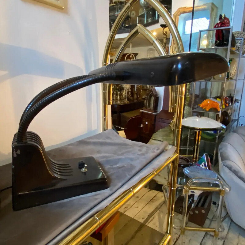 1960s Industrial Italian Metal Desk Lamp