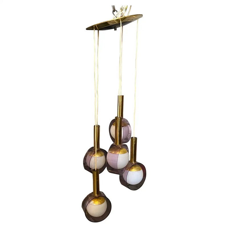 1970s Amazing Mid-Century Modern Cascading Chandelier by Stilux1