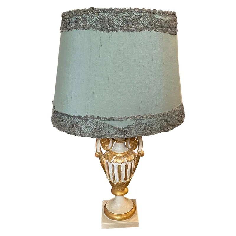 Late 19th Century Antique Sicilian Palm Holder Become Table Lamp