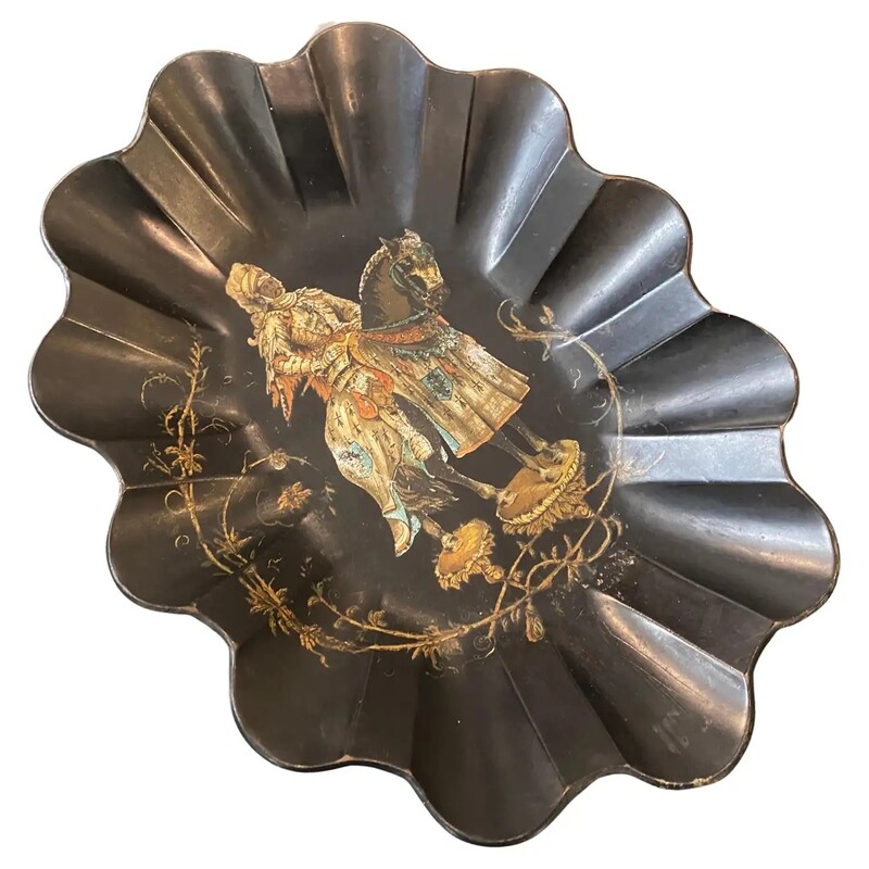 1870 Victorian Papier Machè British Basket