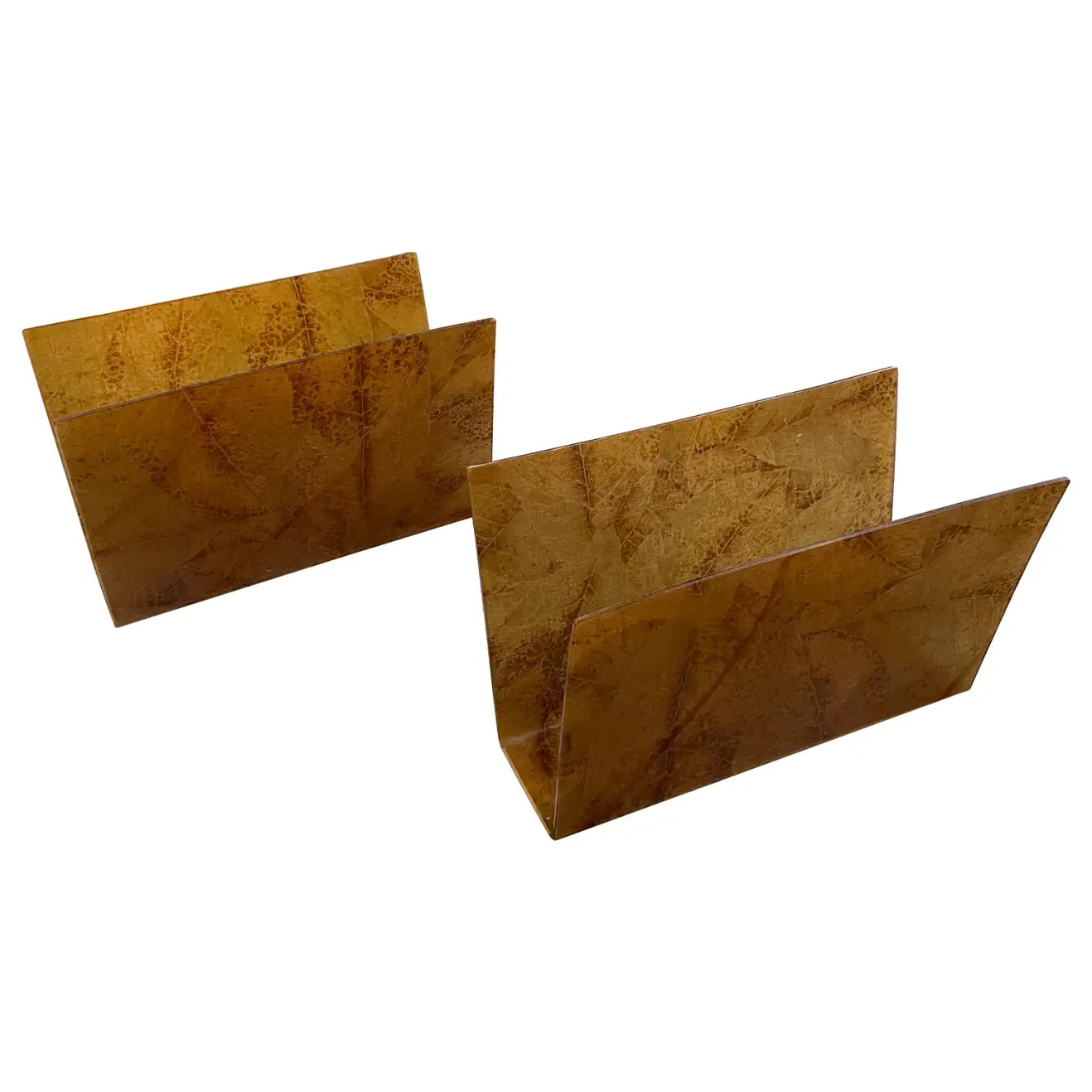 1980s Set of Two Modernist Lucite Italian Magazine Stands