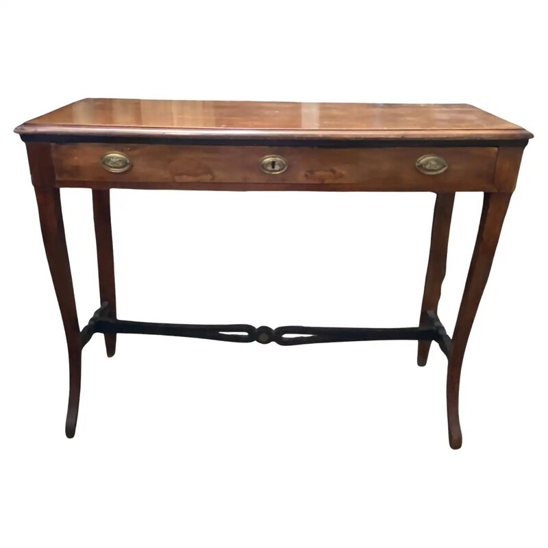 1820s Rare and Elegant Empire Walnut Sicilian Console