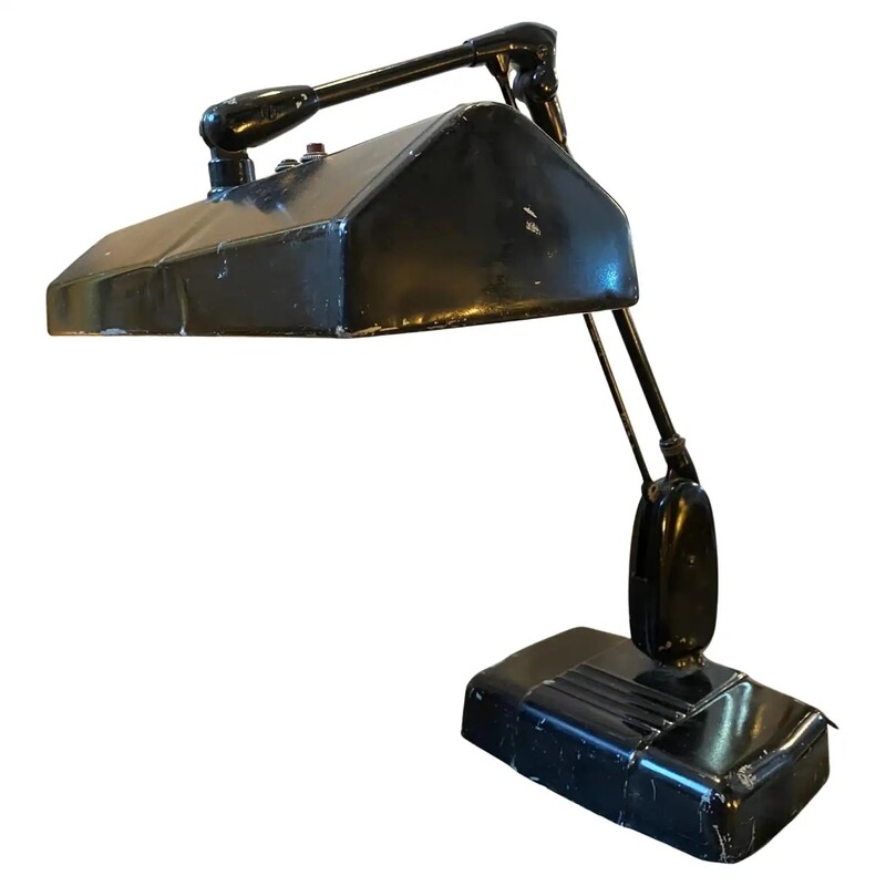 1950s, Industrial American Table Lamp by Dazor
