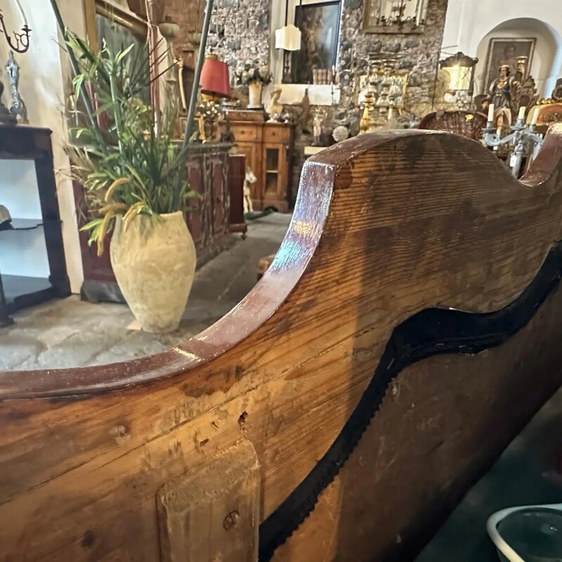 c. 1840 Charles X Inlaid Wood and Black Velvet Sicilian Sofa