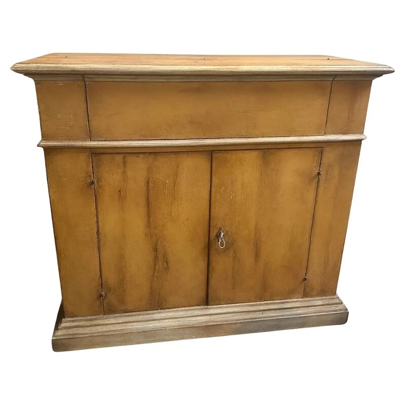 Late 19th Century Louis Philippe Orange Lacquered Wood Italian Secretaire