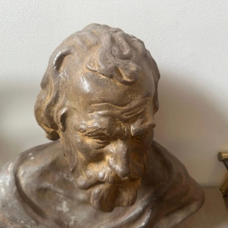1930s Terracotta Sicilian Bust of Seneca the Philosopher