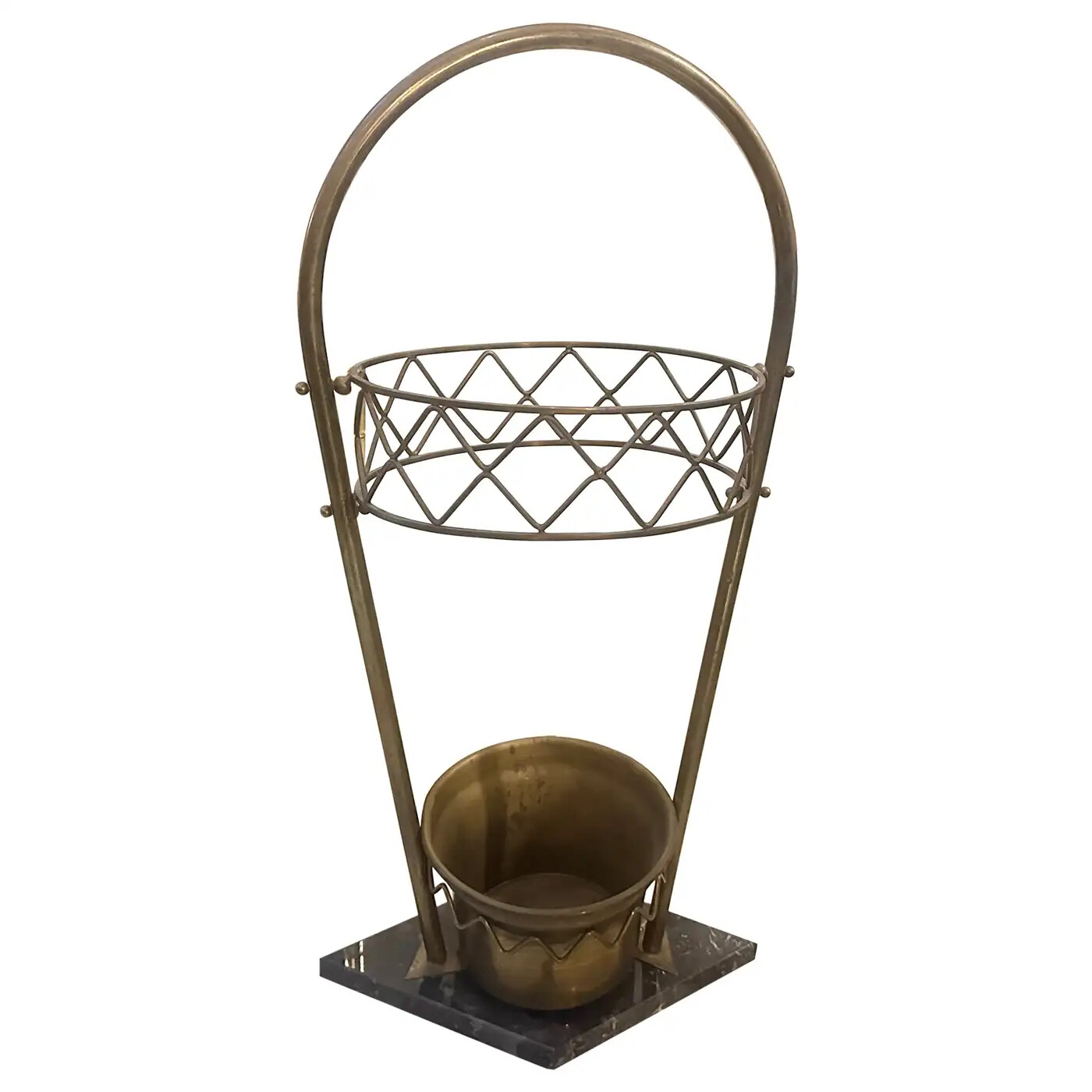 Elegant 1950s Gio Ponti Style Mid-Century Modern Italian Umbrella Stand