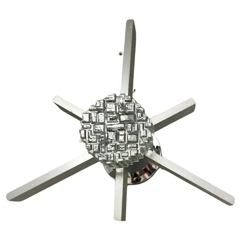 A 1960s Gaetano Sciolari Space Age Alumiunm and Glass Wall Sconces