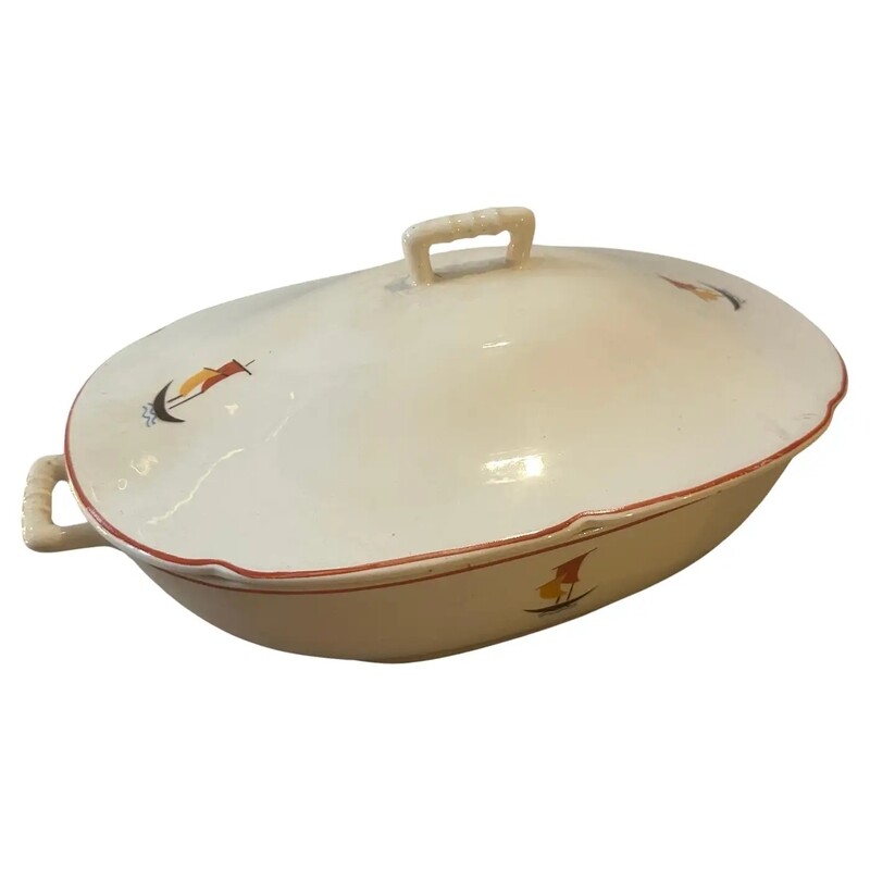 1935s Art Deco Ceramic Soup Tureen by Gio Ponti for S.C. Richard