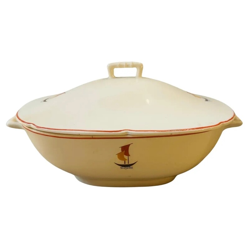 1935s Art Deco Ceramic Soup Tureen by Gio Ponti for S.C. Richard