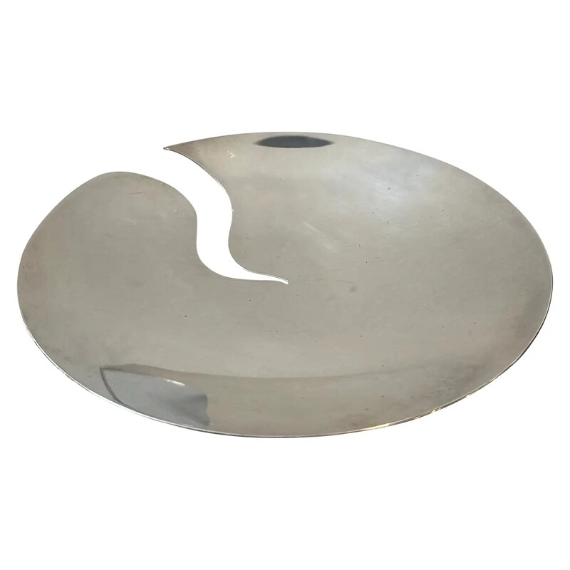 1990s Modern Design Silver Plated Italian Centerpiece by Mesa