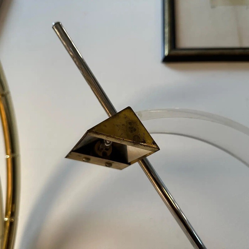 1980s Modernist Design Italian Arc Table Lamp