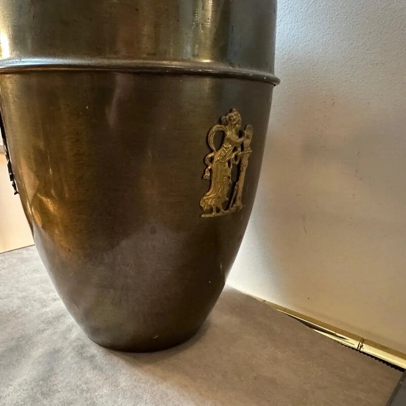 1950s Mid-Century Modern Brass Italian Umbrella Stand in the Manner of Gio Ponti