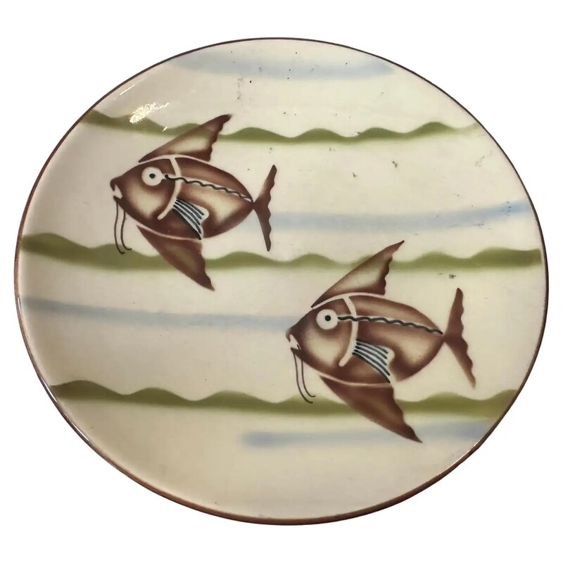 Set of 1930s Art Deco style Italian ceramic cakes set by Giò Ponti