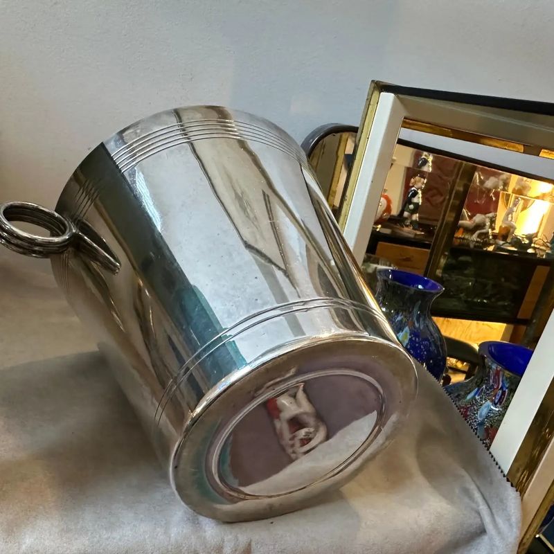 1950s Art Deco Silver Plated French Wine Cooler