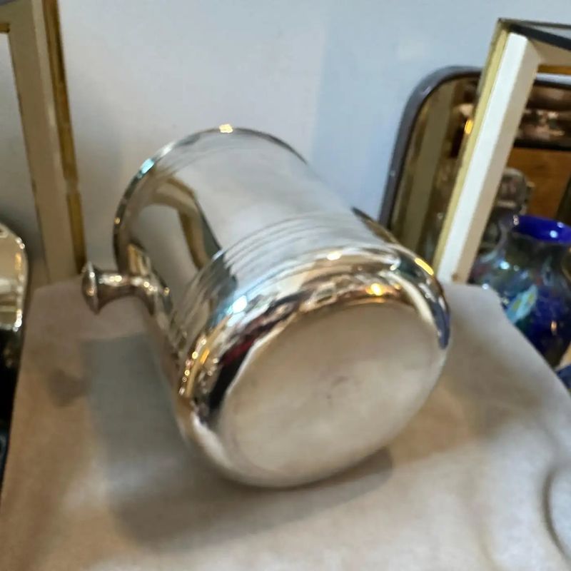 1980s Modernist Silver Plated French Wine Cooler by Christofle