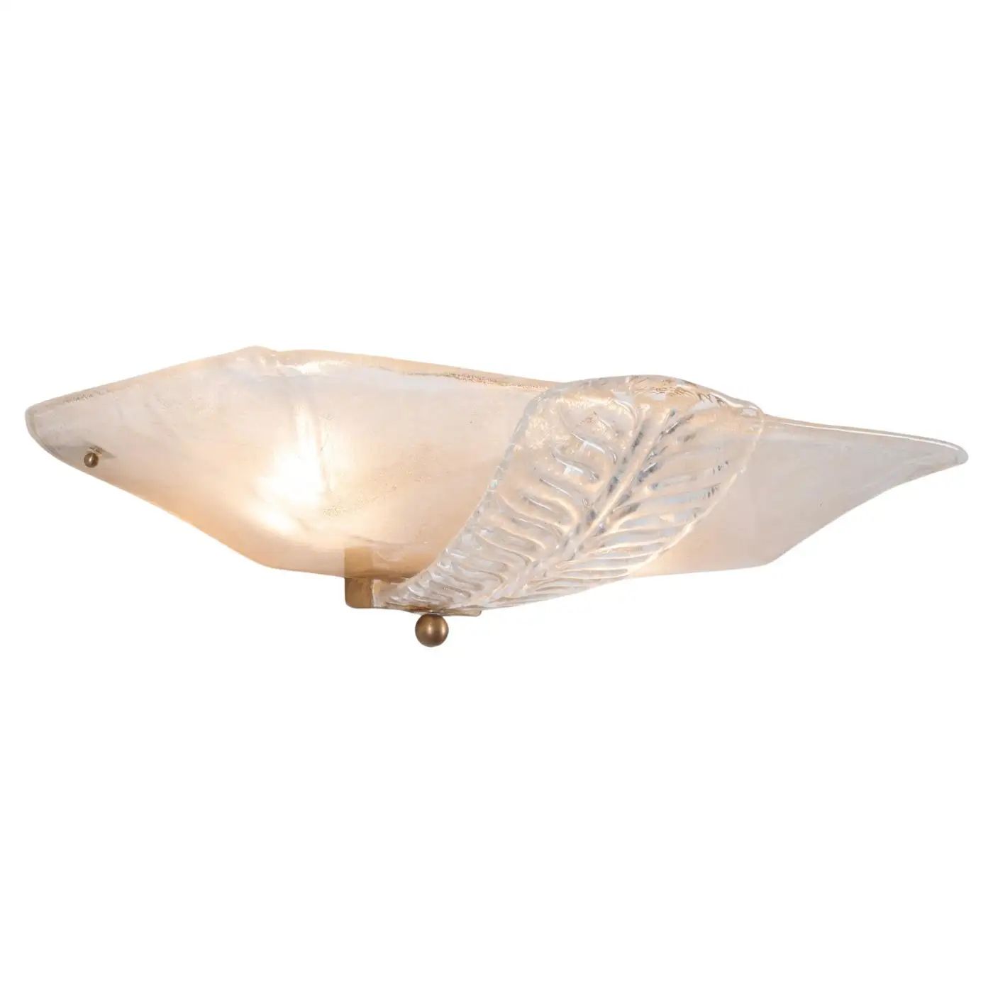 A pair of 1930s Art Deco Murano Glass Huge Wall Sconces by Ercole Barovier A pair of 1930s Art Deco Murano Glass Huge Wall Sconces by Ercole Barovier