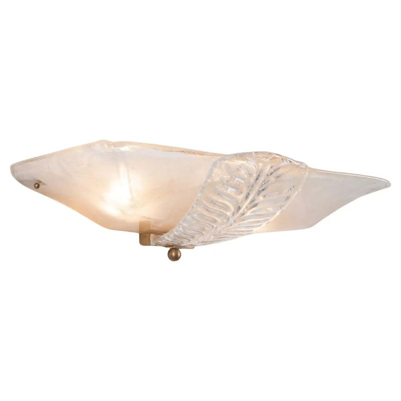 A pair of 1930s Art Deco Murano Glass Huge Wall Sconces by Ercole Barovier