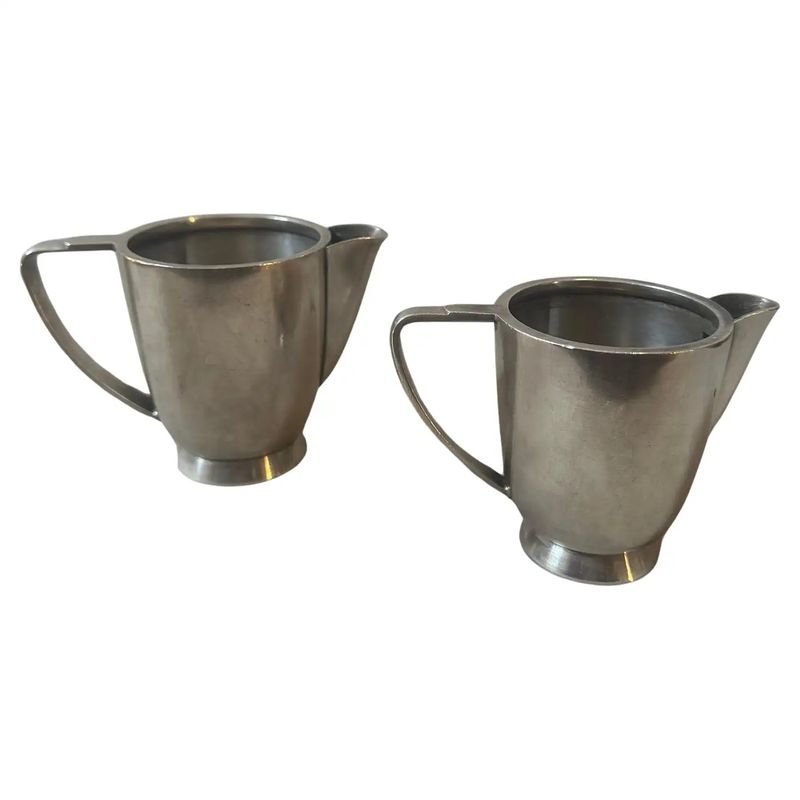 Two 1940s Art Deco Coffee Pots Designed by Gio Ponti for Fratelli Calderoni