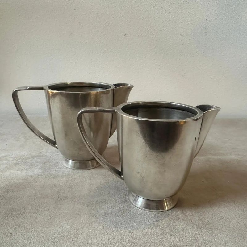 Two 1940s Art Deco Coffee Pots Designed by Gio Ponti for Fratelli Calderoni