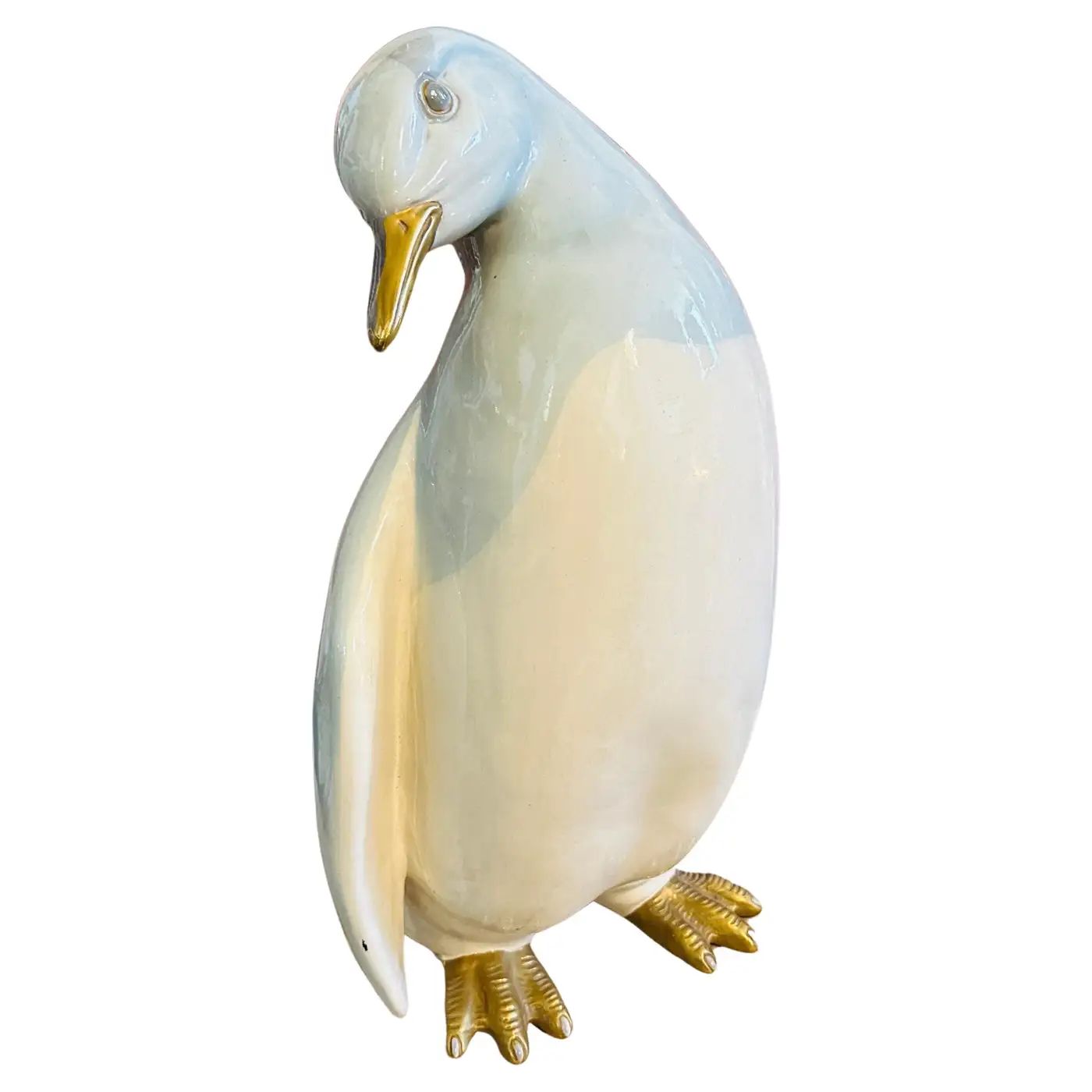 1960s Hand-Crafted Porcelain Italian Figure of a Penguin by Ronzan