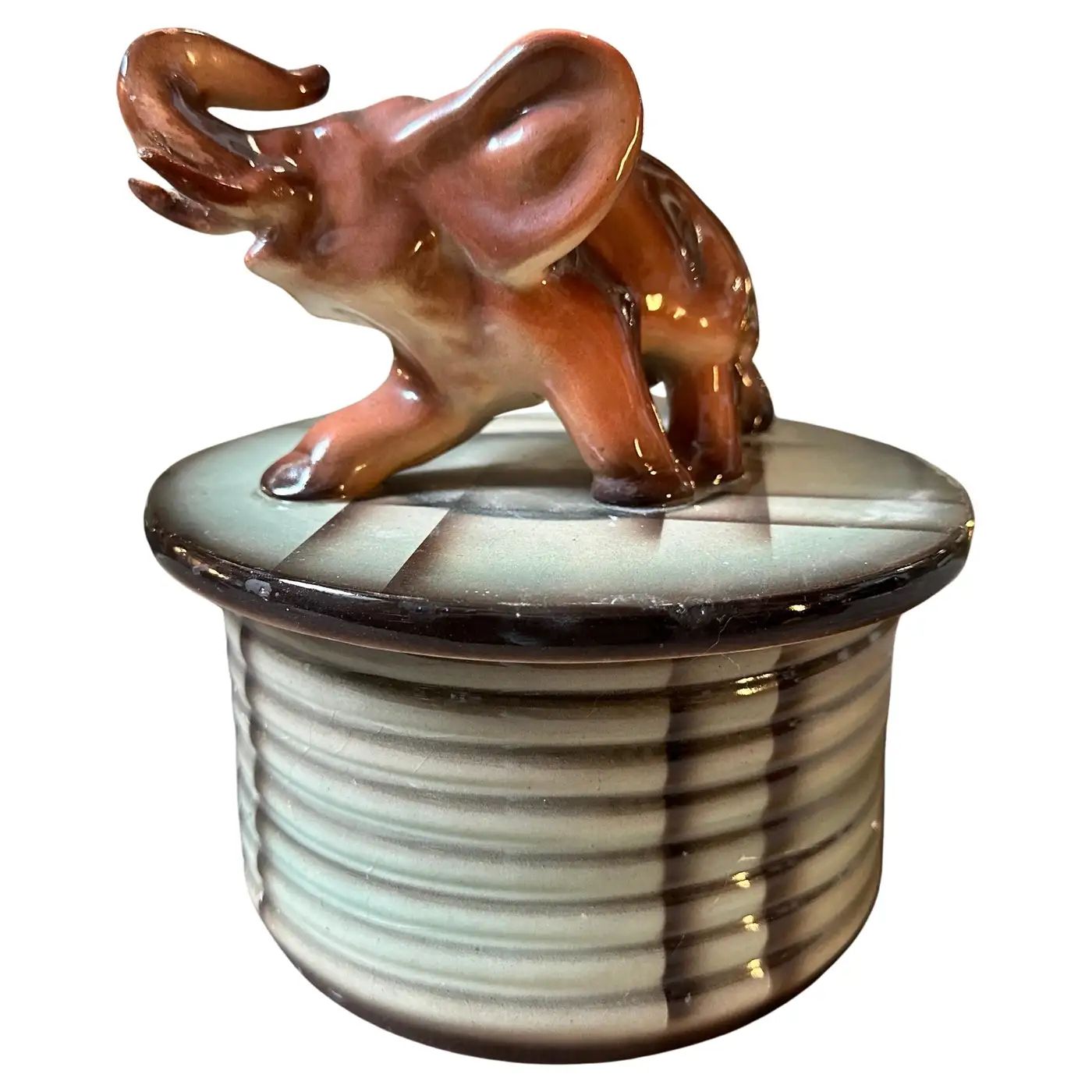 A 1930s Art Deco Futurist Italian Movement Ceramic Box