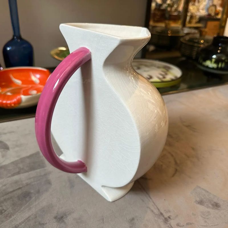 A Memphis Milano Post-Modern Ceramic Vase By Marco Zanini for Bitossi