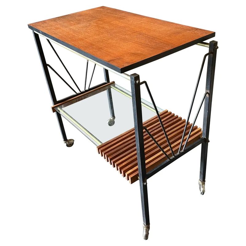 An Elegant 1960s Mid-Century Modern Italian Rectangular Cart