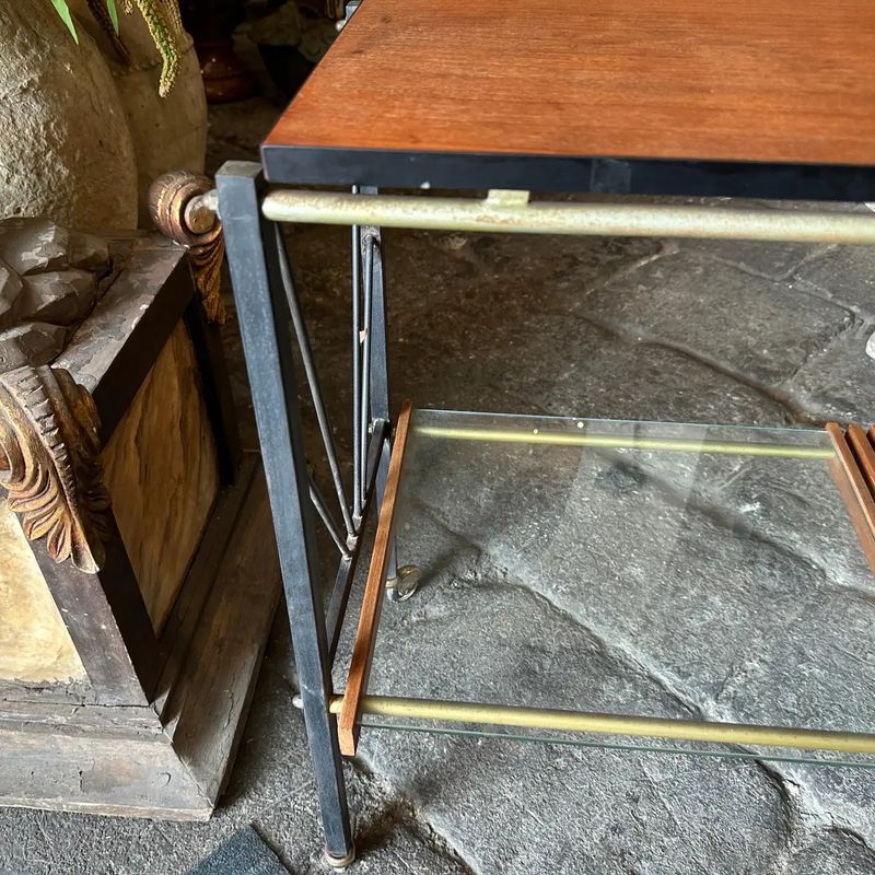 An Elegant 1960s Mid-Century Modern Italian Rectangular Cart