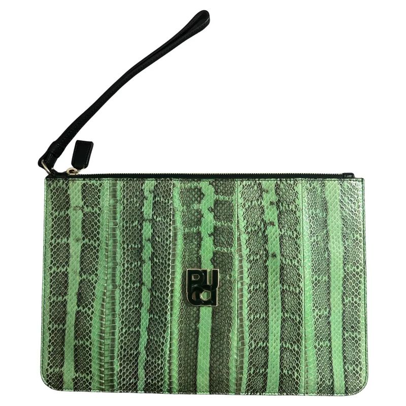 A 21st Century Green Print Python Belt Bag by Emilio Pucci