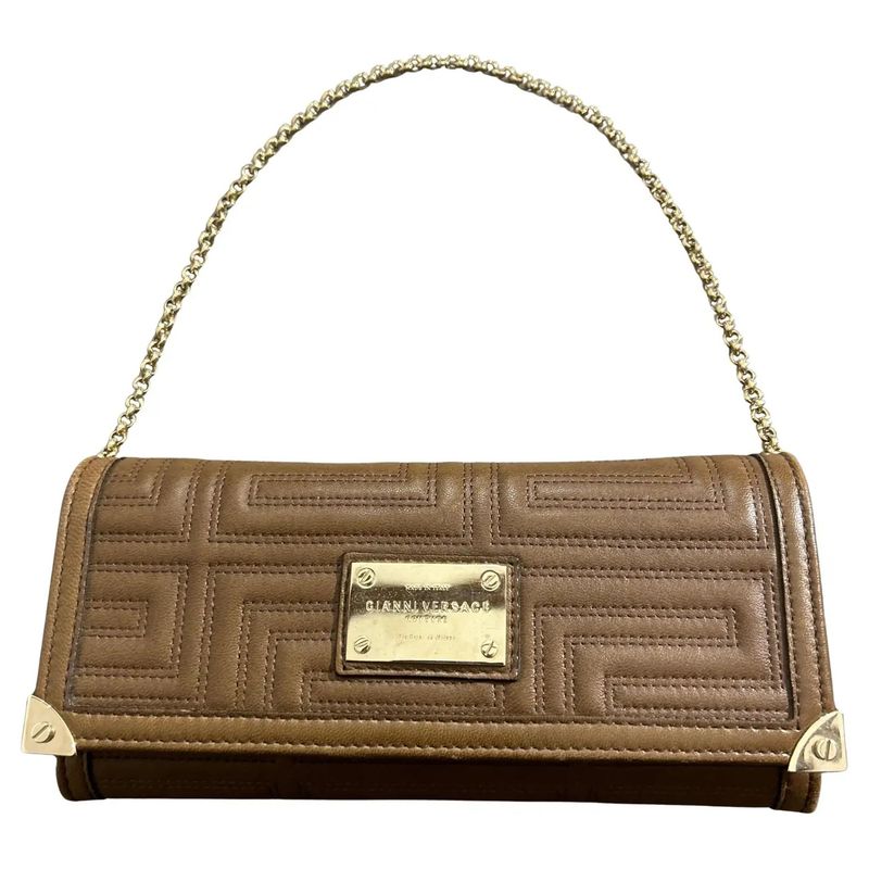 21st Century Gianni Versace Couture Mini Geometric Leather Shoulder Bag