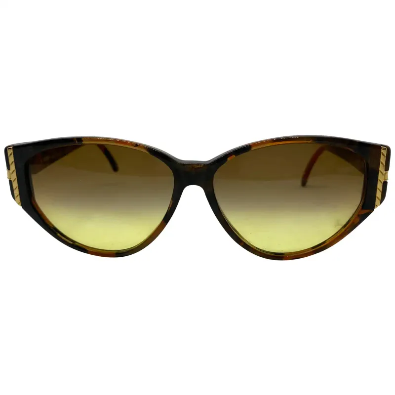 1990s Vintage Italian Fake Tortoise Shell Lucite Sunglasses by Fendi