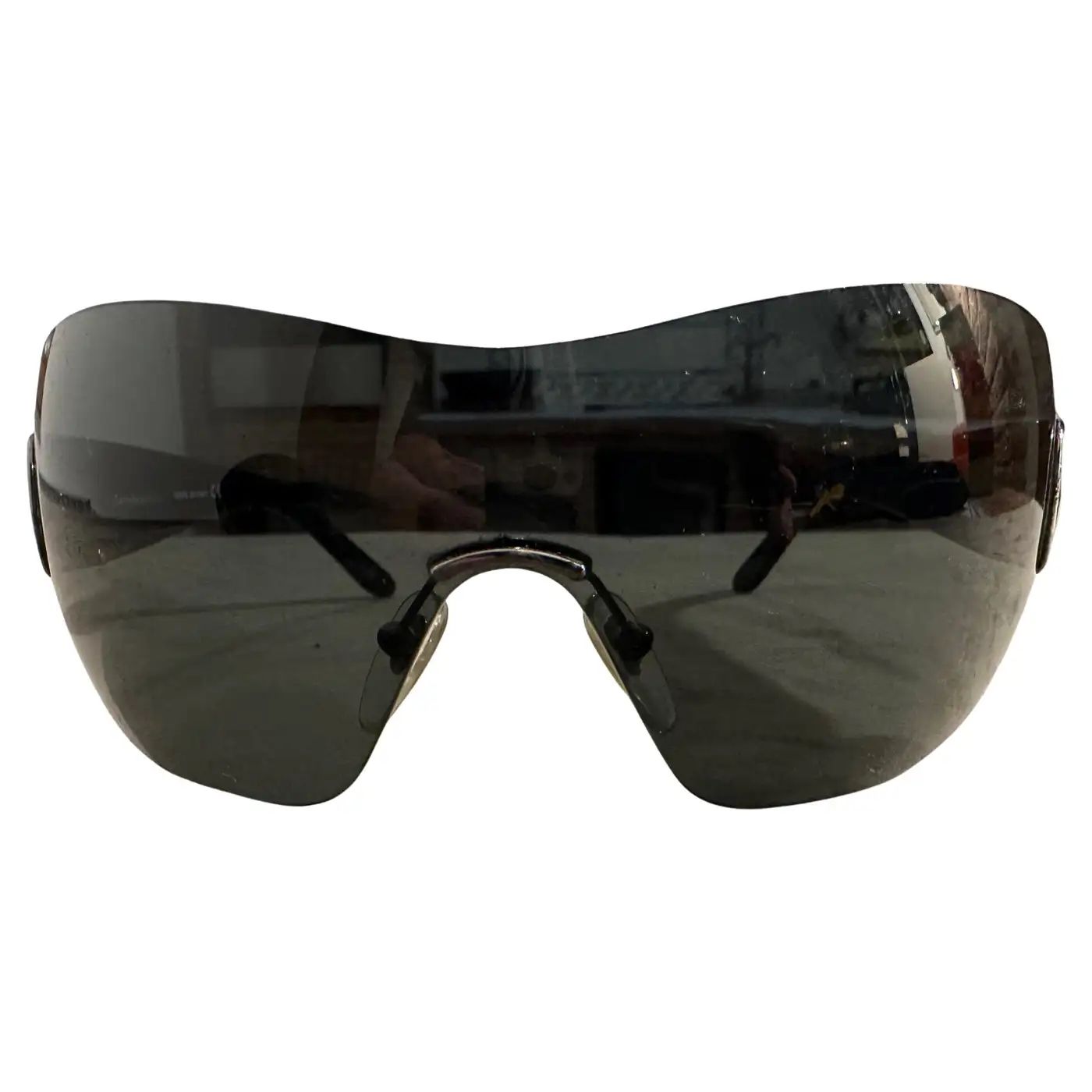 1990s Vintage Oversized Mask Sunglasses by Salvatore Ferragamo 1990s Vintage Oversized Mask Sunglasses by Salvatore Ferragamo