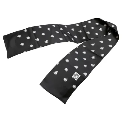Vintage Dolce & Gabbana Black and White Sicilian Symbol Silk Scarf