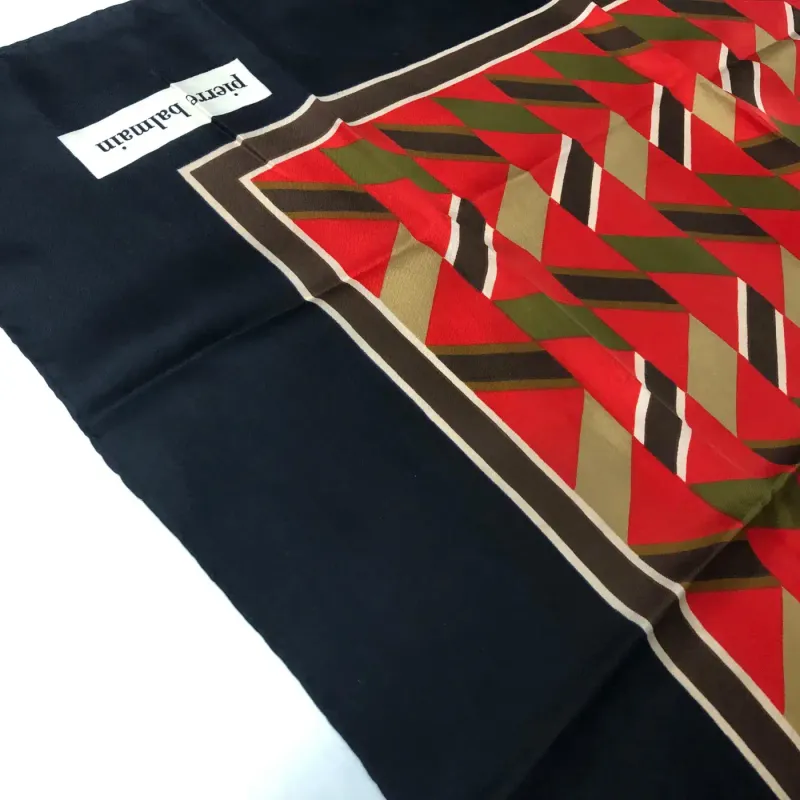 1970s Vintage Pierre Balmain Silk French Foulard