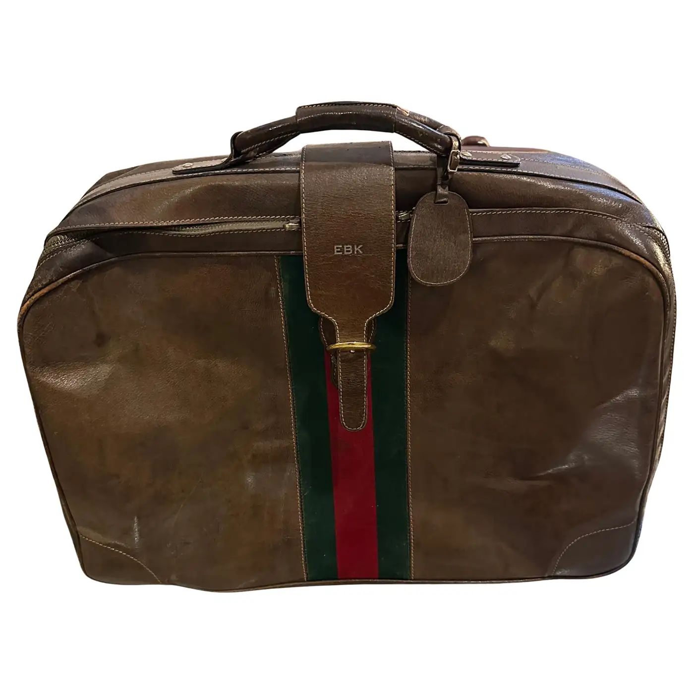 A 1970s Iconic brown Leather Gucci Suitcase