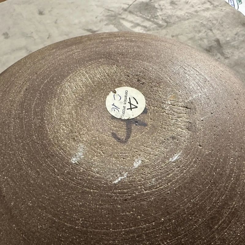 1960s Organic Modern Stoneware Large Bowl by Nanni Valentini for Ceramica Arcore