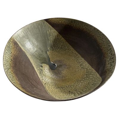 1960s Organic Modern Stoneware Large Bowl by Nanni Valentini for Ceramica Arcore