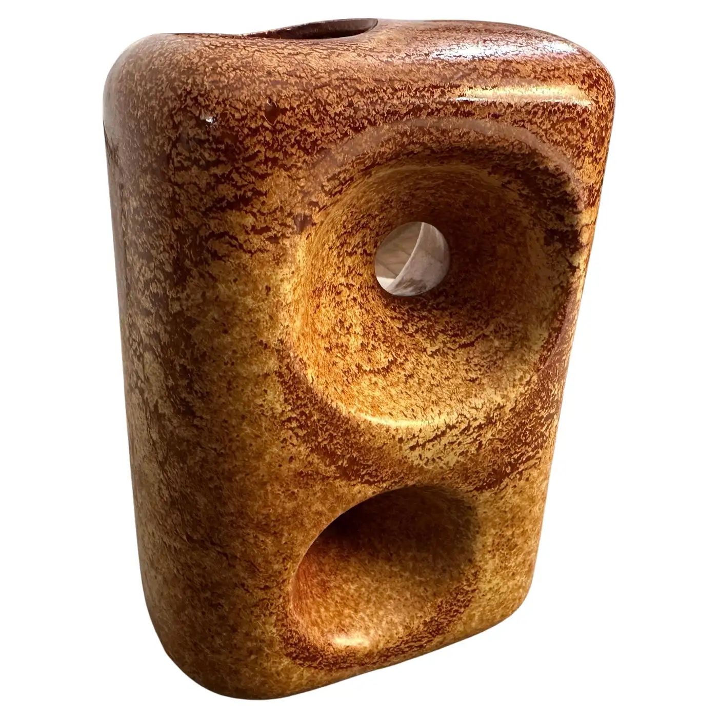A 1970s Modernist Ceramic Italian Vase by Bertoncello