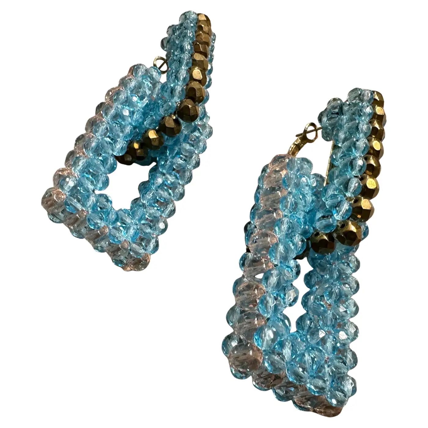 21st Century Stud Turquoise Rectangular Links Earrings by Coppola e Toppo 21st Century Stud Turquoise Rectangular Links Earrings by Coppola e Toppo